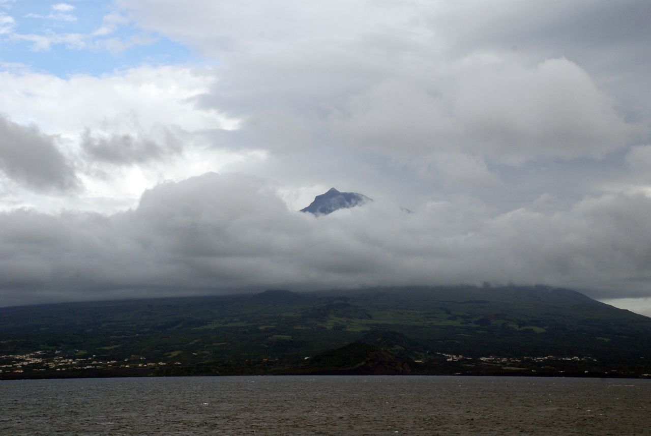 Pico from Faial-showing the top of the mountain.