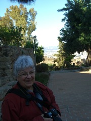 Malaga Fortress Diane walking