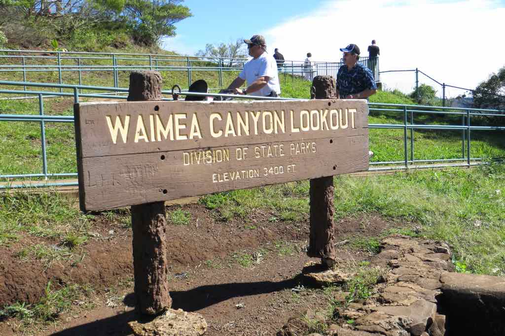 Waimea Canyon Sign