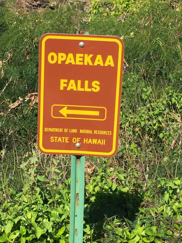 Opaekaa Falls coming up