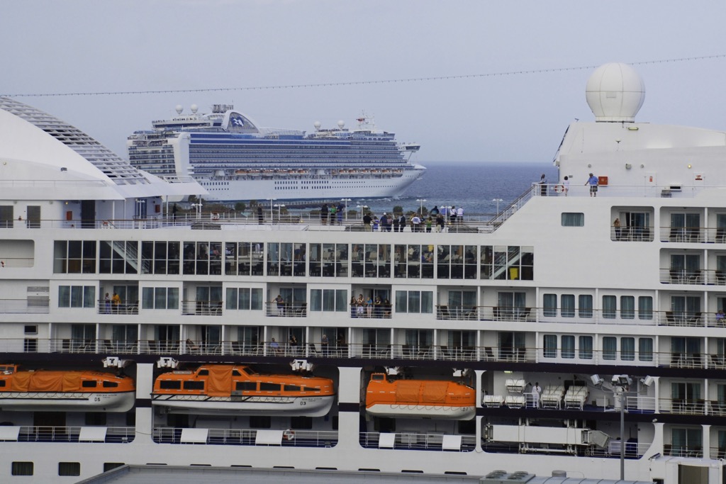 Two  cruise ships