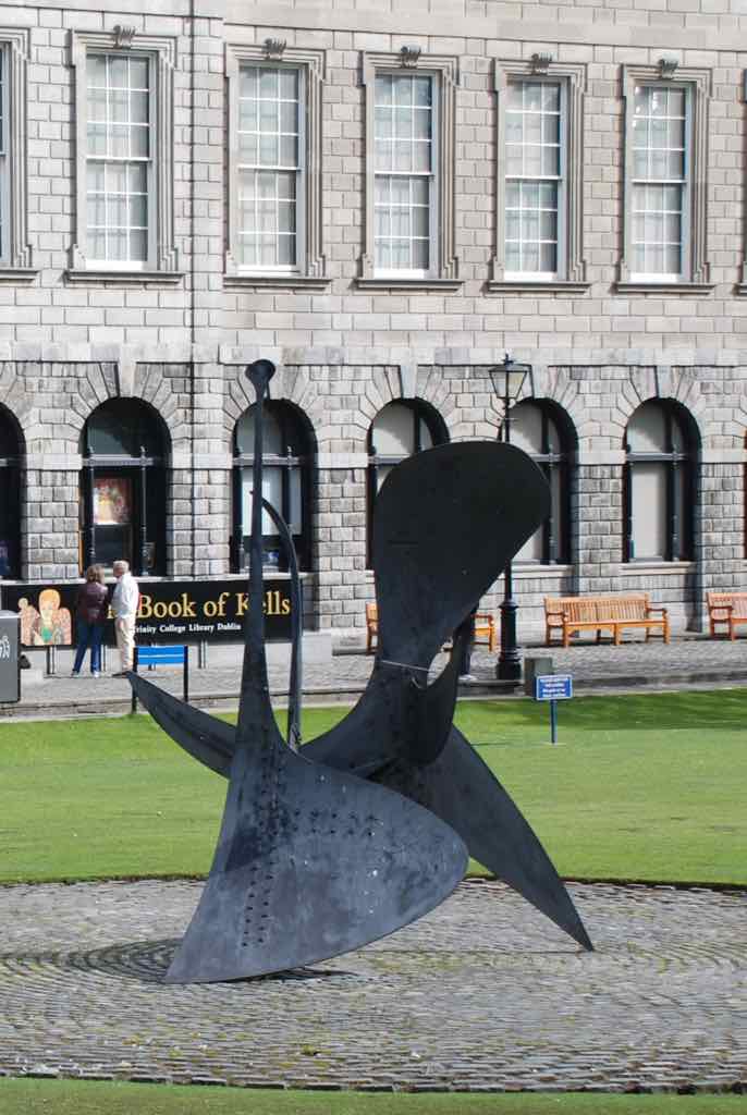 Trinity College iron modern sculpture