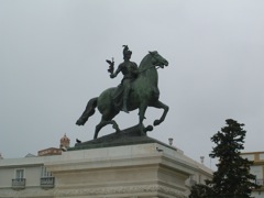 Cadiz Plaza de Espana, Monument Horse & Rider