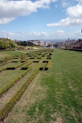 Lawn at Edward VII Monument with Lisbon in background