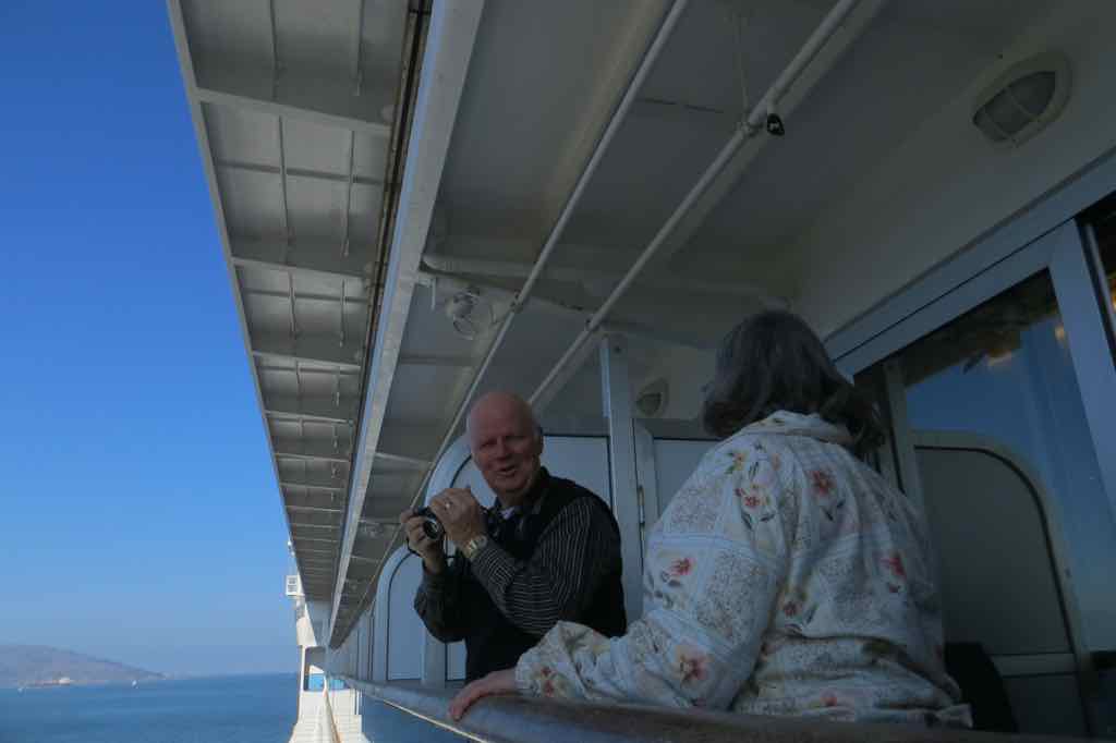 Jim & Elaine on our Balcony
