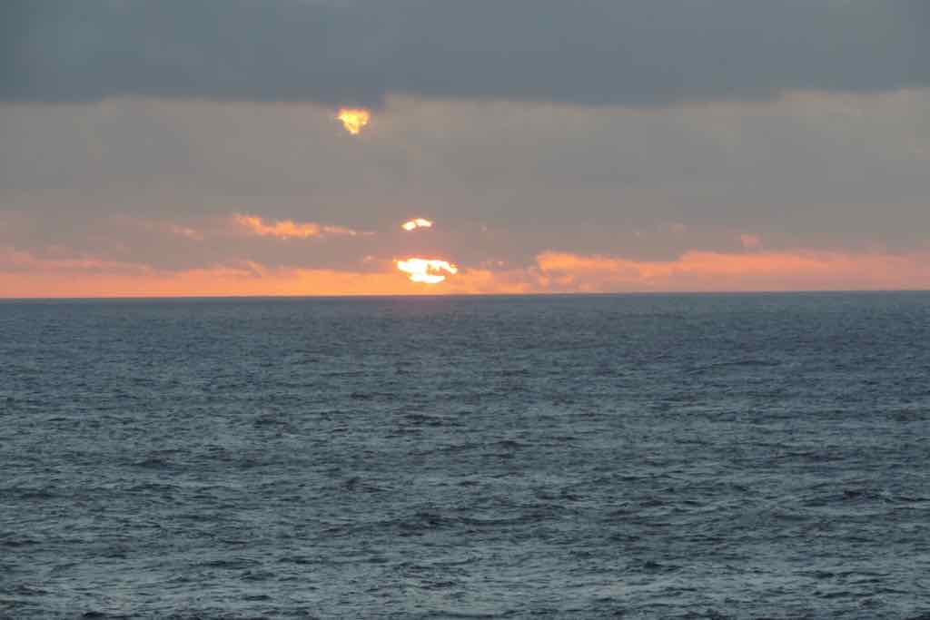Sunset at sea, Jan 21